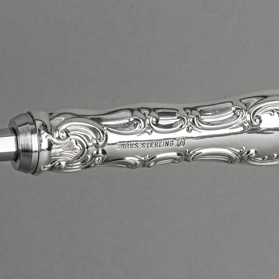 BIRKS Pompadour Sterling Handle Stainless Steel Cake Breaker