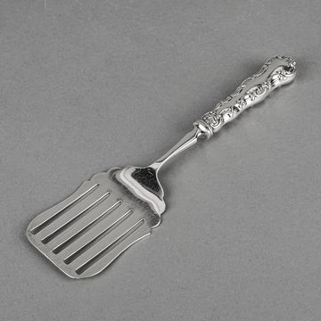 BIRKS Pompadour Sterling Handle Silverplate Slotted Server
