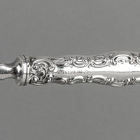 BIRKS Pompadour Sterling Handle Silverplate Slotted Server