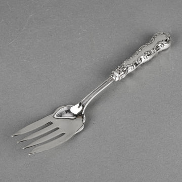 BIRKS Pompadour Sterling Handle Silverplate Serving Fork