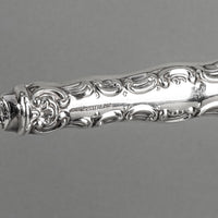 BIRKS Pompadour Sterling Handle Silverplate Serving Fork