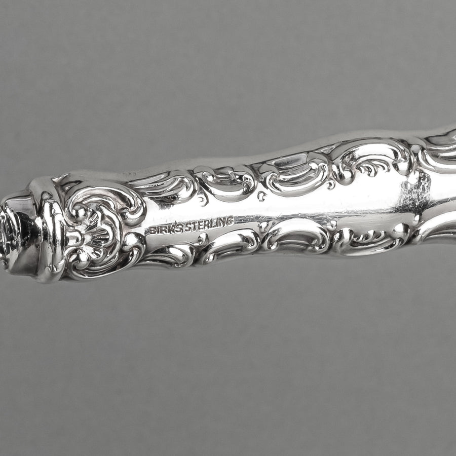 BIRKS Pompadour Sterling Handle Silverplate Serving Fork
