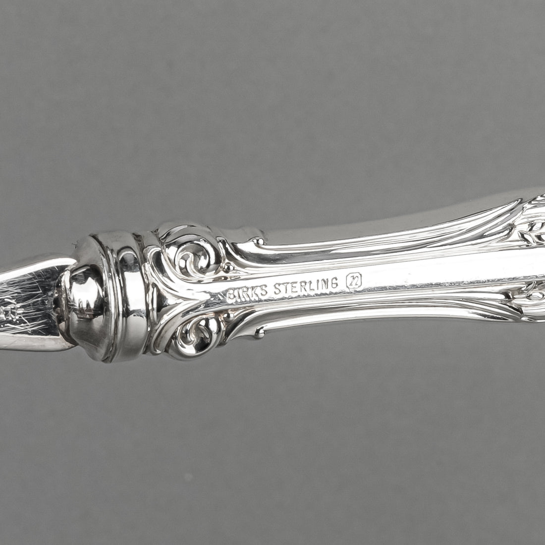 BIRKS Laurentian Sterling Handle Silverplate Serving Fork