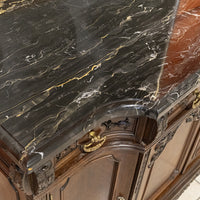 Stone Top Louis Style Mahogany Buffet