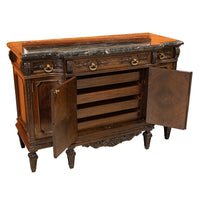 Stone Top Louis Style Mahogany Buffet