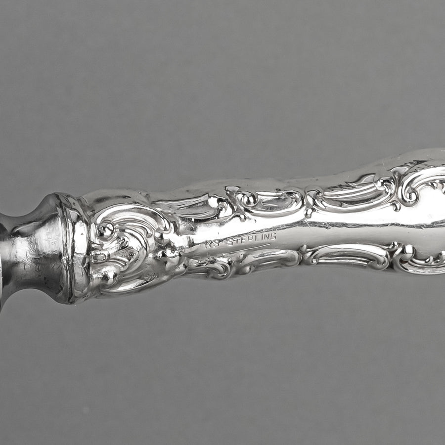 BIRKS Pompadour Sterling Handle Stainless Steel Bread/Cake Knife
