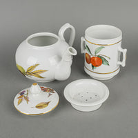 ROYAL WORCESTER Evesham Teapot w/Drip Infuser 4 pieces