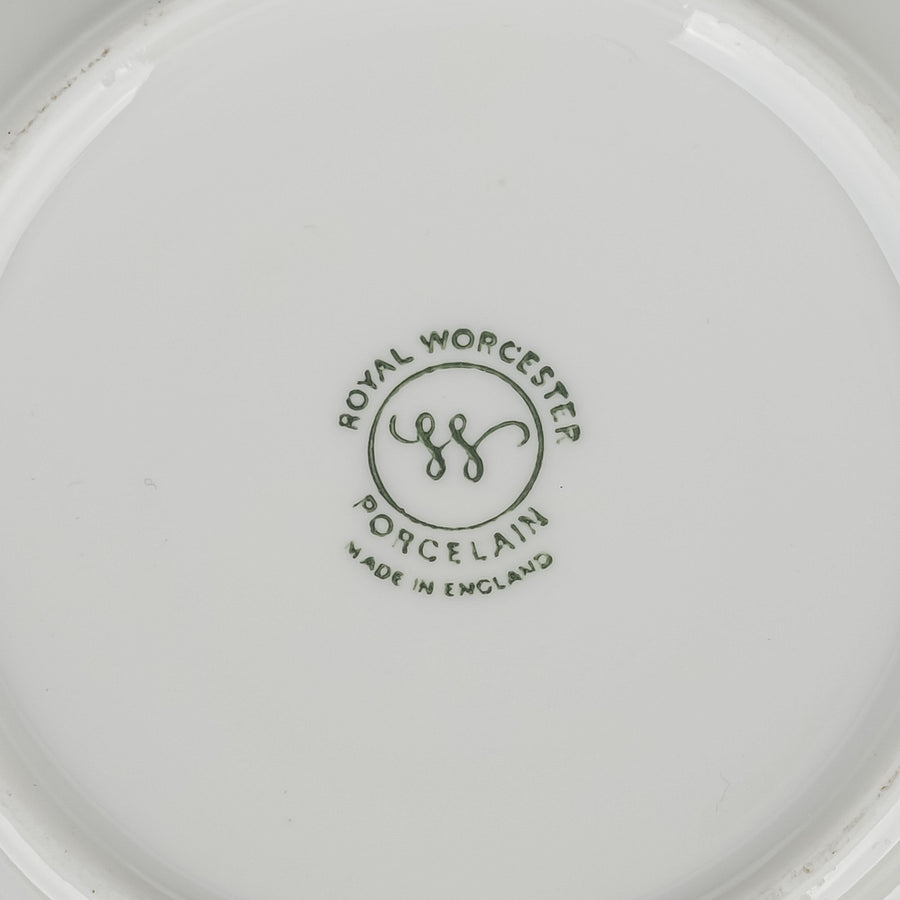 ROYAL WORCESTER Evesham Cup & Saucers Fluted Set Of 2 - 4 Pieces