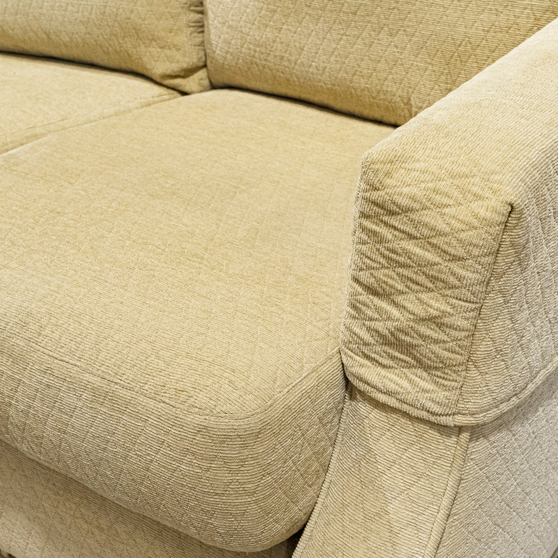Beige Upholstered Sofa