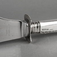 BIRKS George II Plain Sterling Handle Stainless Steel Carving Set 2 Pieces
