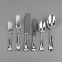 CHRISTOFLE Pompadour Silverplate Flatware 6 Place Settings Plus Extras