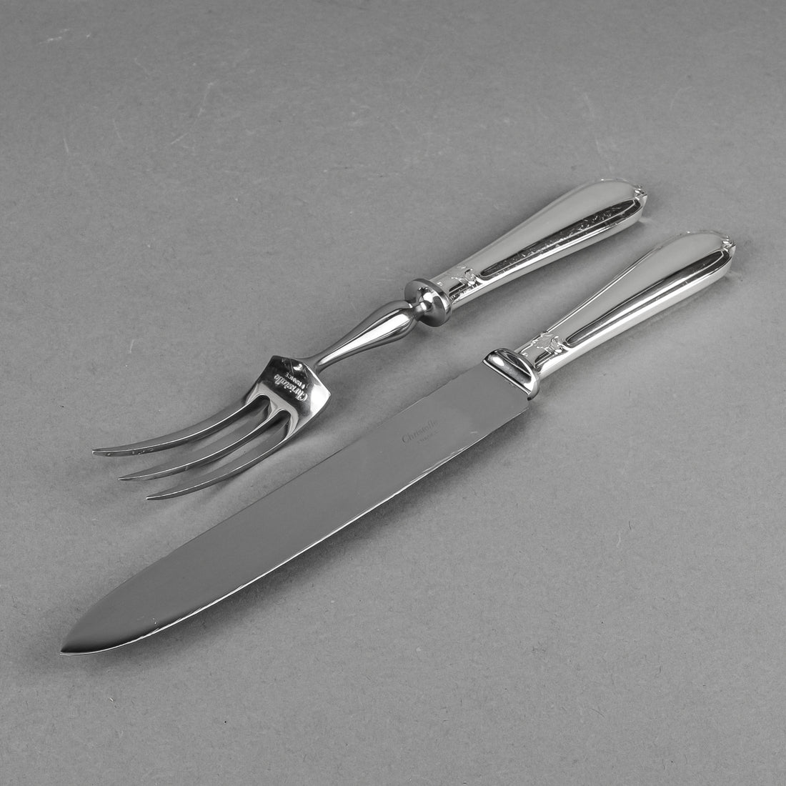 CHRISTOFLE Pompadour Silverplate Flatware 6 Place Settings Plus Extras