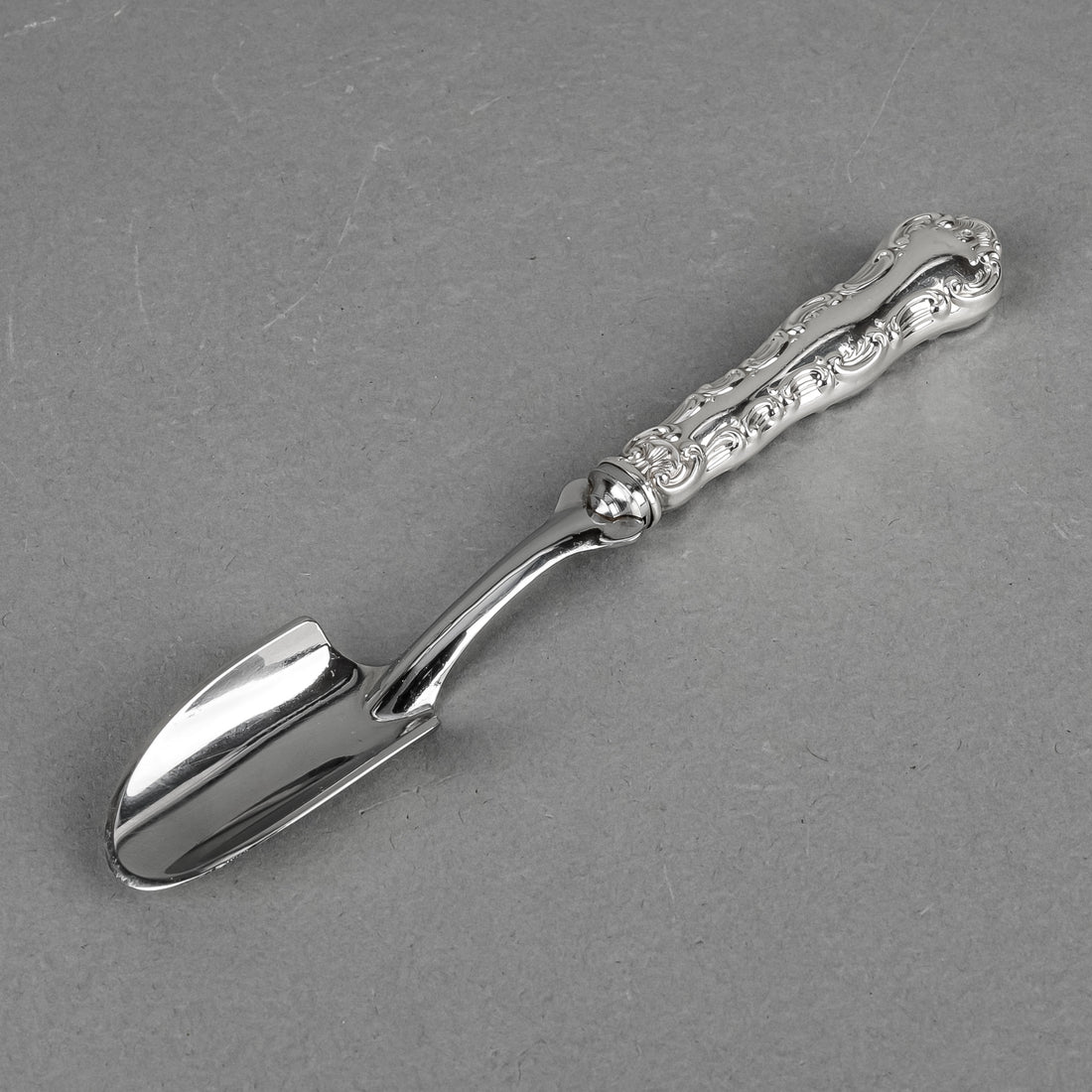 BIRKS Pompadour Sterling Handle Silverplate Cheese Scoop