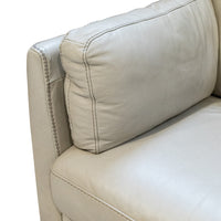 CREATION ITALIA Roy Grey Leather Love Seat