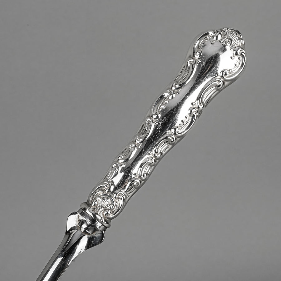 BIRKS Pompadour Sterling Handle Silverplate Cheese Scoop