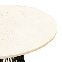 PAIR Niche Decor Jaime Stone & Steel End Tables
