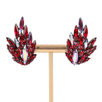 SHERMAN Clips - Japanned Red Rhinestone