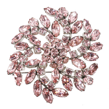 SHERMAN Brooch - Pink Rhinestone