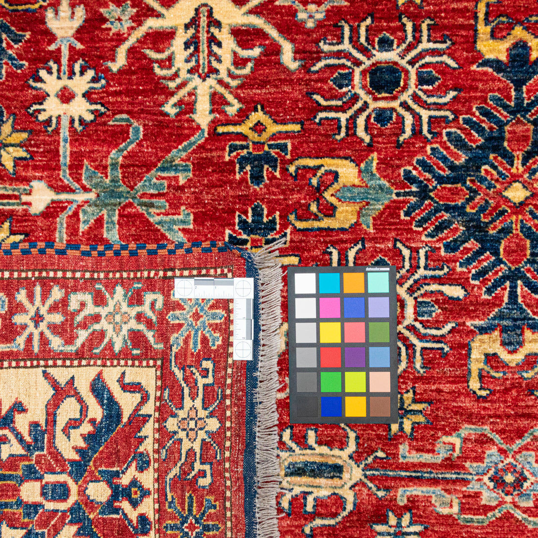 Kazak Hand Knotted Wool Afghan Rug