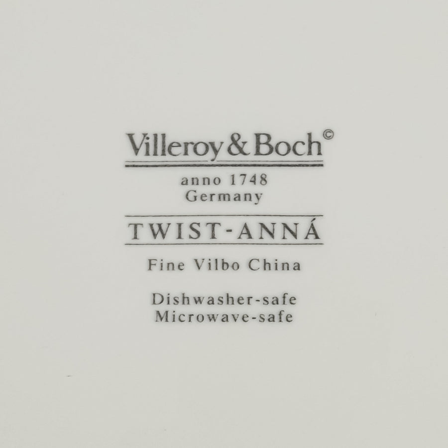 VILLEROY AND BOCH Twist Anna Dinner Plates Set Of 8