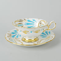 ROYAL CHELSEA 3800A Turquoise Bird 56 Pieces