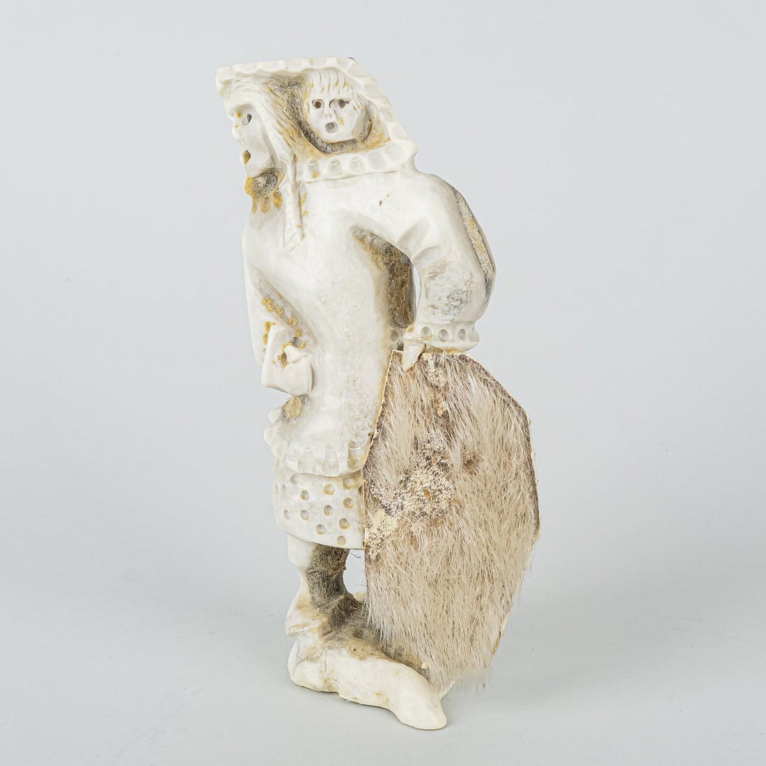 Guyasee Veevee (Inuit 1952) Woman And Child With Fur