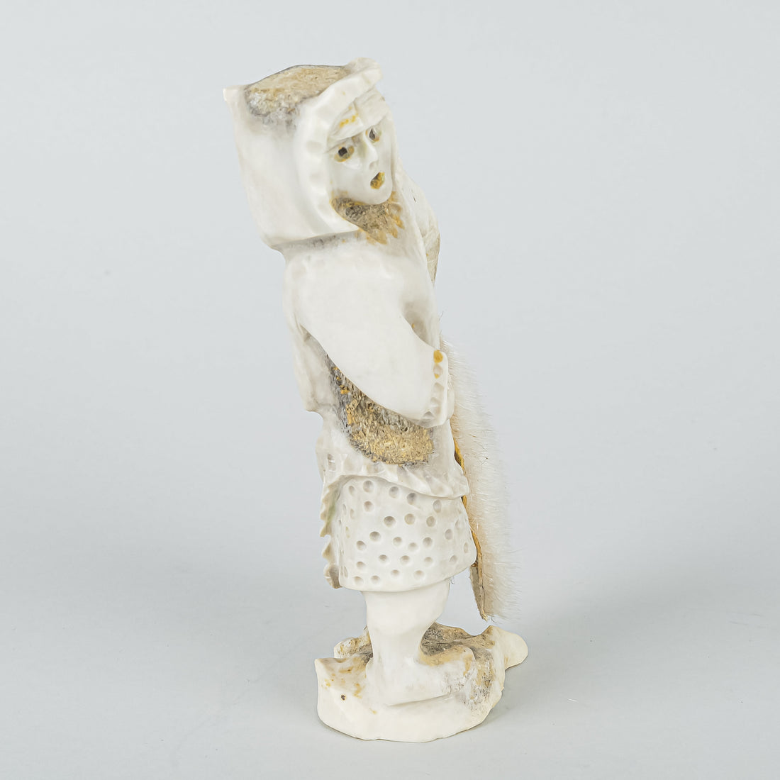 Guyasee Veevee (Inuit 1952) Woman And Child With Fur