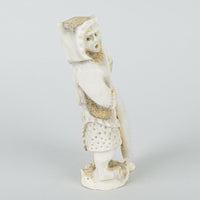 Guyasee Veevee (Inuit 1952) Woman And Child With Fur