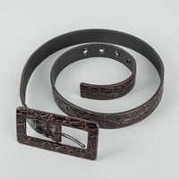 SAINT LAURENT Glossy Crocodile Embossed Leather
