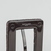 SAINT LAURENT Glossy Crocodile Embossed Leather