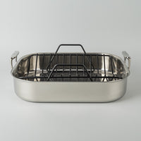 ALL CLAD Stainless Steel Roasting Pan With Rack 2 Pieces
