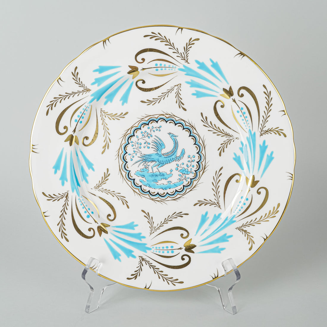 ROYAL CHELSEA 3800A Turquoise Bird 56 Pieces