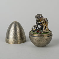 STUART DEVLIN Sterling Silver Surprise Egg - Bicycle