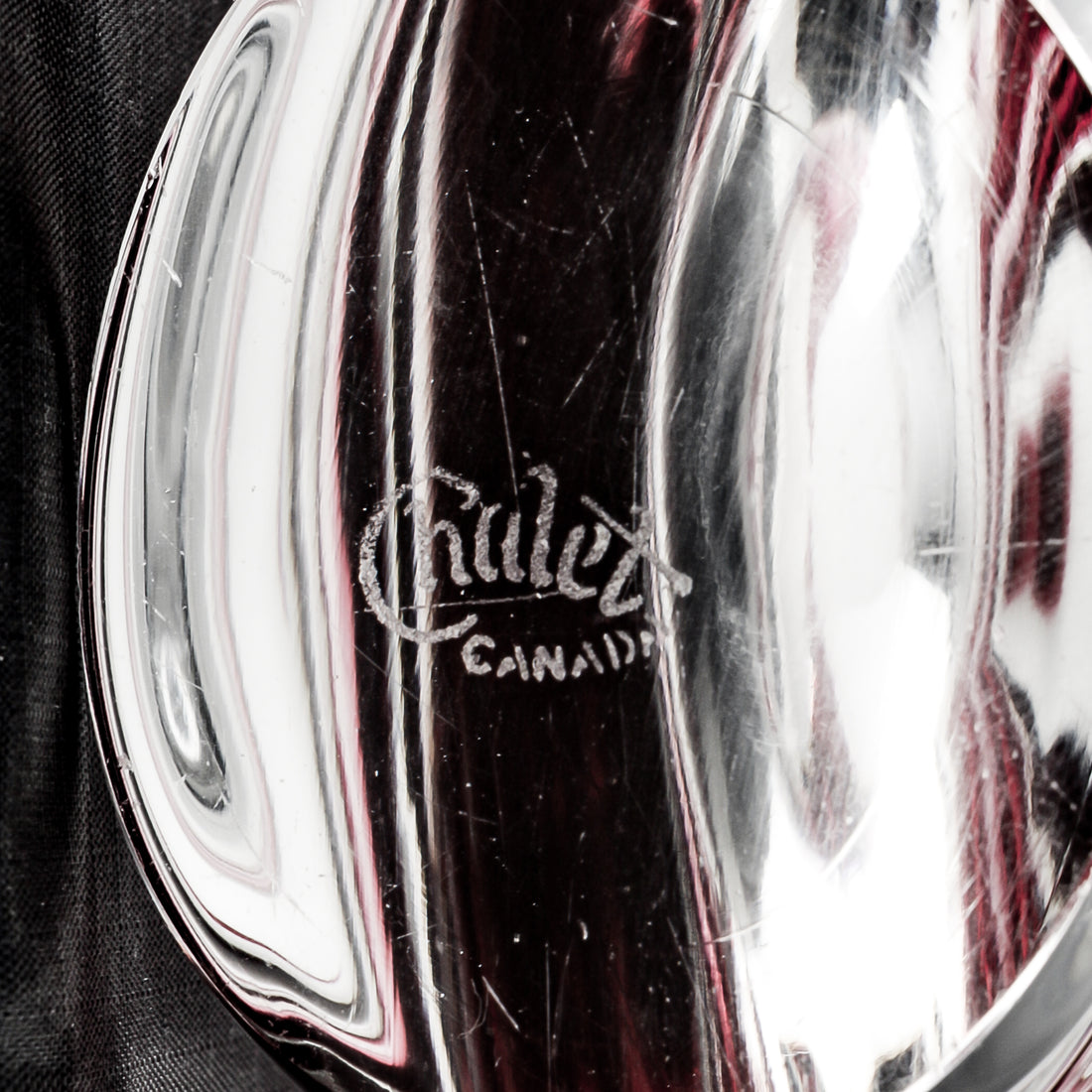 CHALET Free Form Art Glass Basket - Cranberry