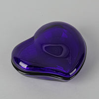 TIFFANY & CO Elsa Peretti Cobalt Glass Heart Trinket Box