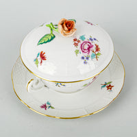 HEREND Nanking Bouquet Covered Cream Soup And Saucer 744