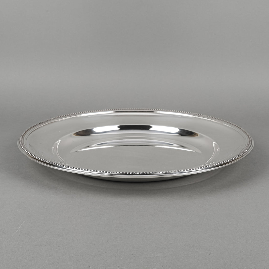 CHRISTOFLE Perles Silverplate Round Platter