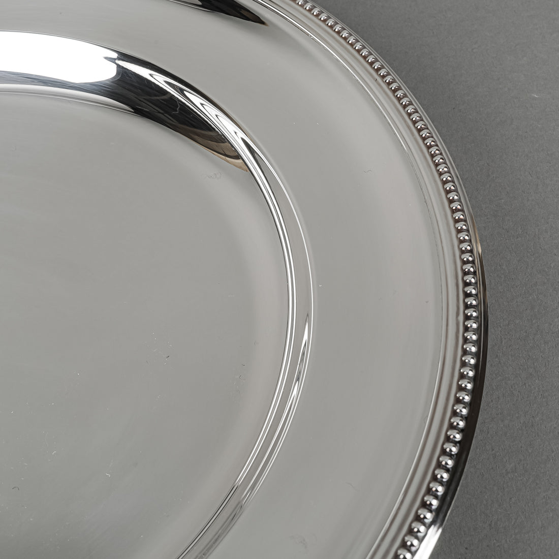 CHRISTOFLE Perles Silverplate Round Platter