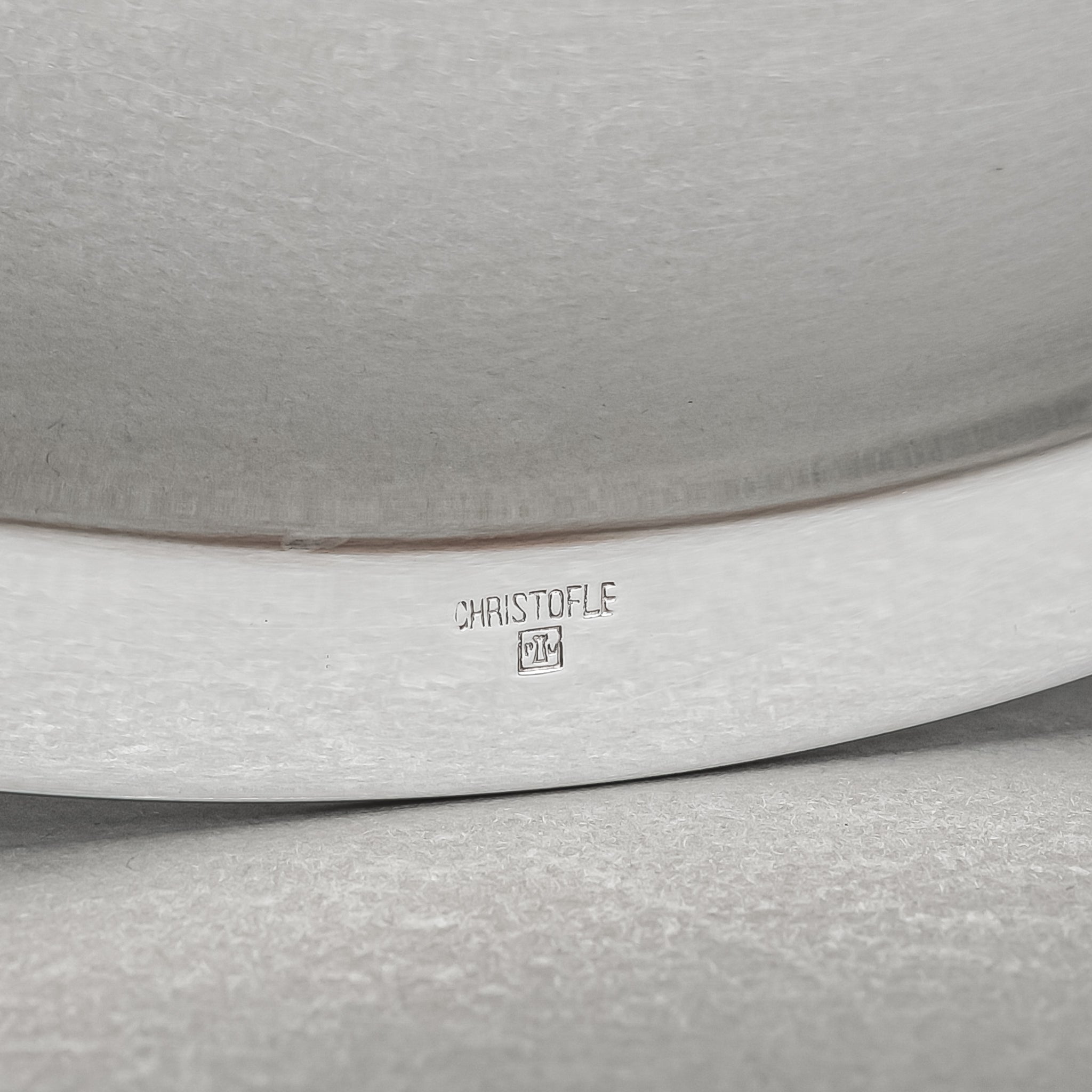 CHRISTOFLE Perles Silverplate Round Platter - Around The Block