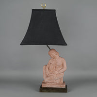 ROBINSON GALLERIES NEW YORK Art Deco Figural Table Lamp With Shade