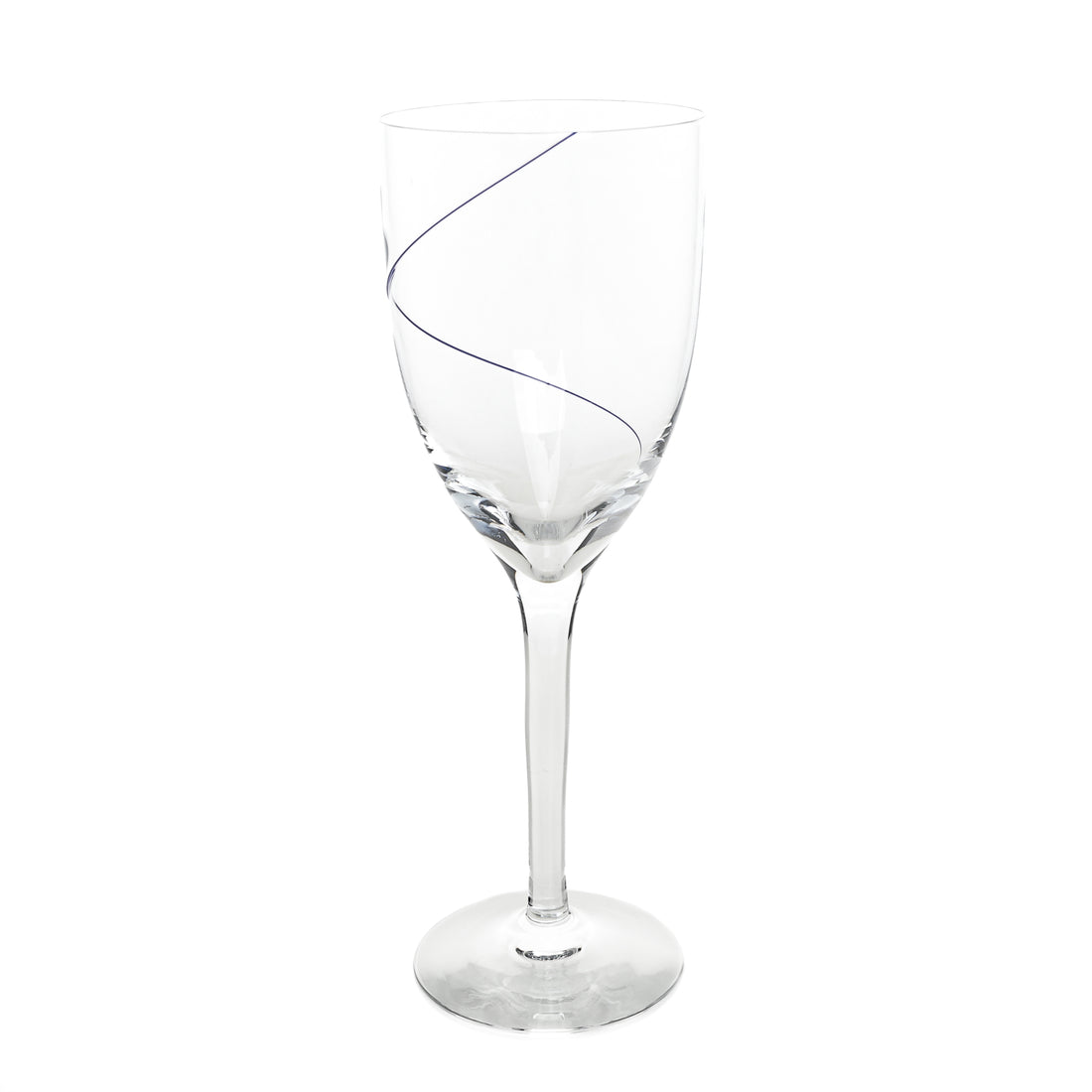 KOSTA BODA Line Blue Goblet/Wine Glasses Set Of 5