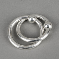 TIFFANY & CO Sterling Silver Double-Ring Baby Rattle