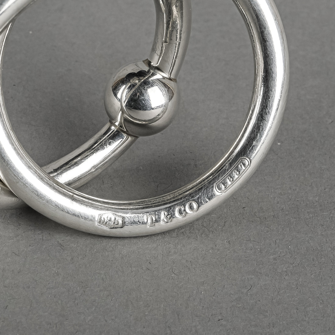 TIFFANY & CO Sterling Silver Double-Ring Baby Rattle