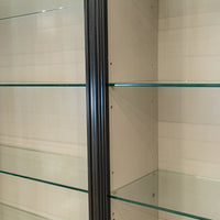 Beige Glazed Display Shelves With Black Accents 2 Pieces