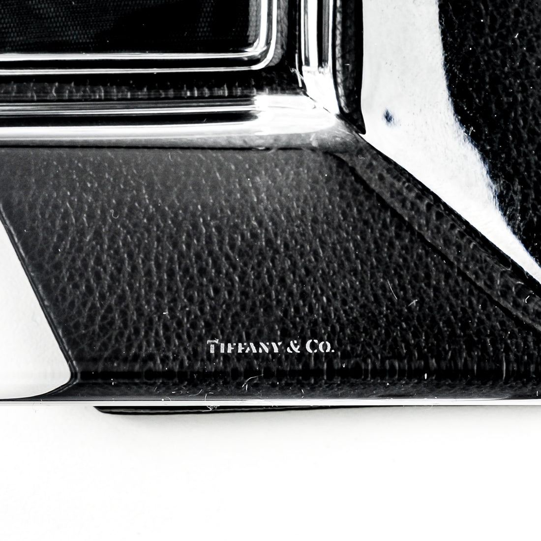 TIFFANY & CO Crystal 5x7 Photo Frame With Leather