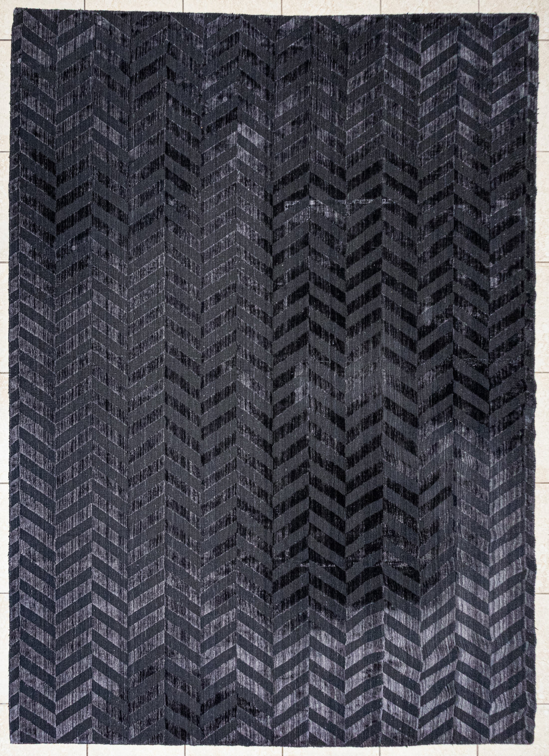 ELTE MKT Carapina Black Wool And Viscose Rug