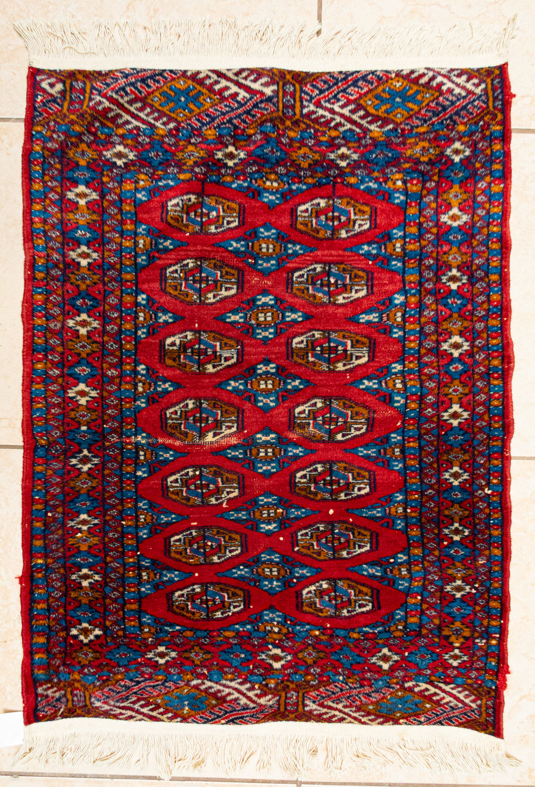 Hand Knotted Wool Bokhara Style Mat