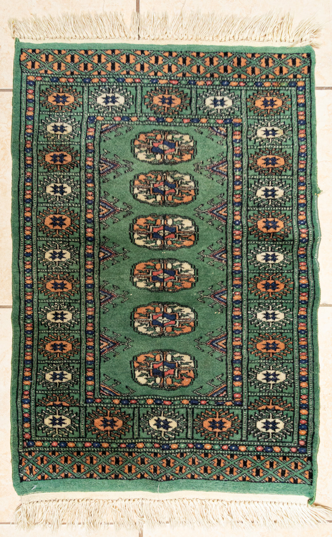 Hand Knotted Wool Bokhara Style Mat