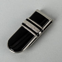 MONTBLANC Sterling Silver Platinum Plated Black Onyx Money Clip