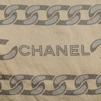 CHANEL Vintage Double Silk Chain Link Champagne Scarf